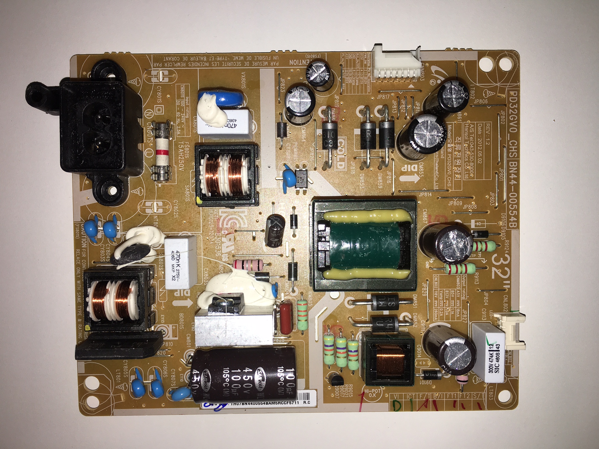 Samsung BN44 00554B PD32GV0 CHS Power Supply LED Board TV GUYS 